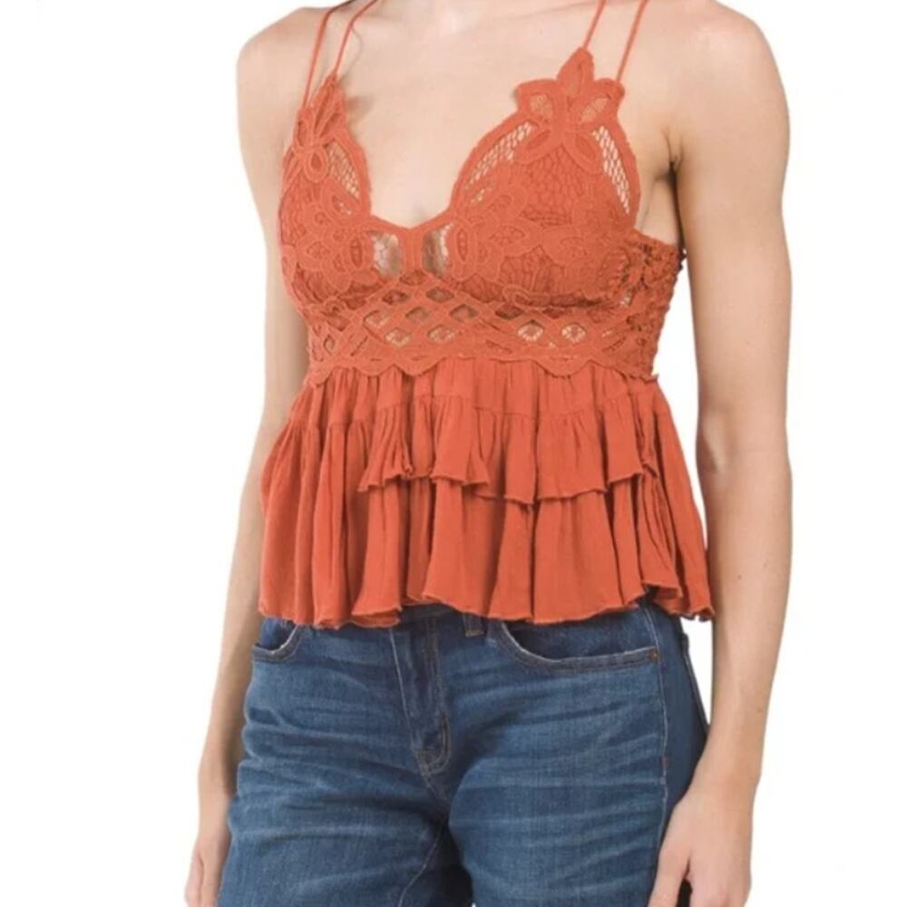 Free People Adella Lace Camisole Top Size Small - Picture 3 of 11